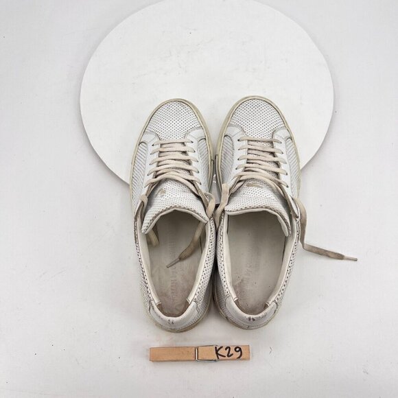 Woman By Common Projects Achilles Women Size EU 37 US 7 Perforated White Shoes - Picture 10 of 13